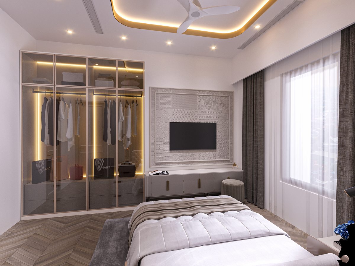 Oasis Aarish — Bedroom with TV Unit